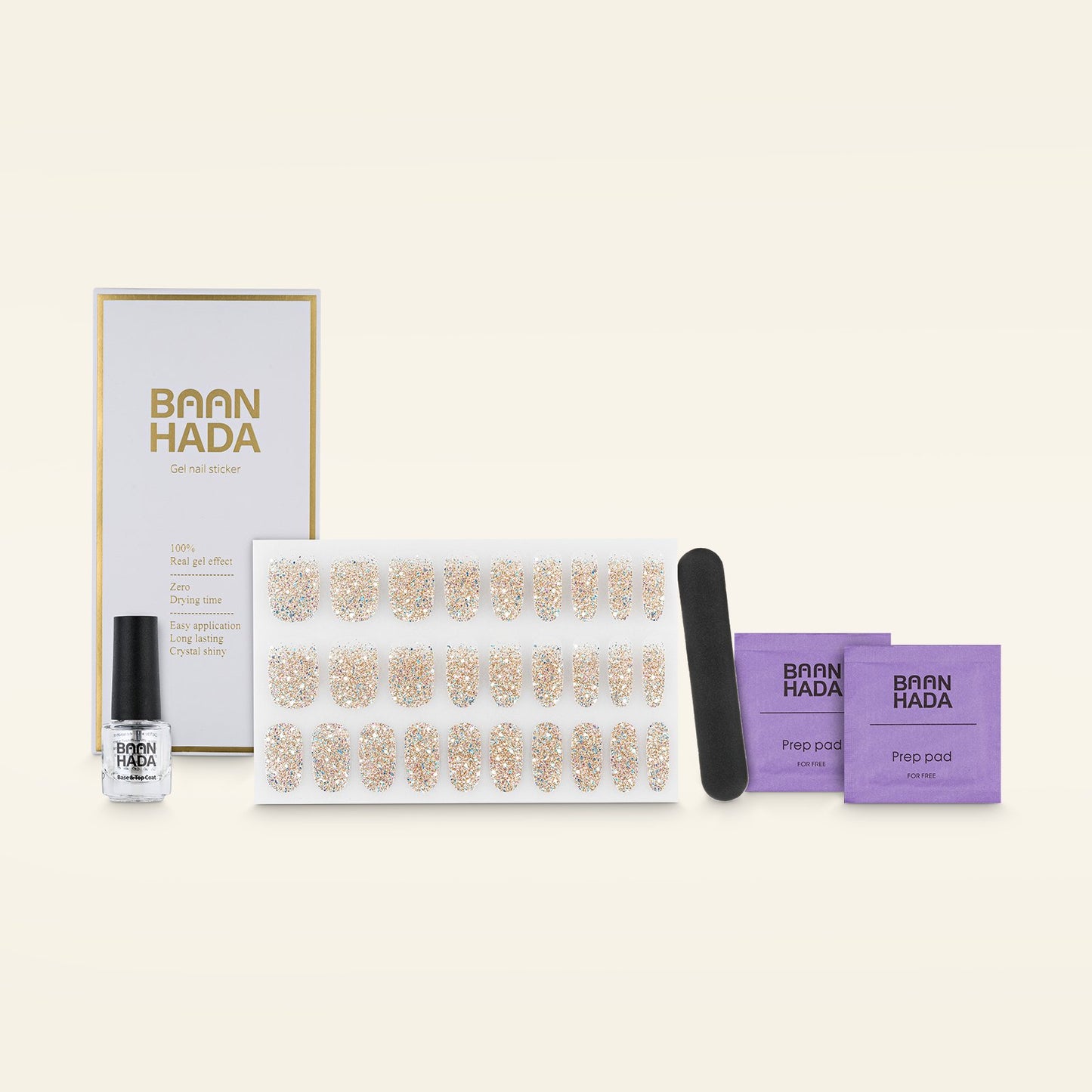 Tiras de gel coreanas para uñas, calcomanías para uñas, kits todo en uno