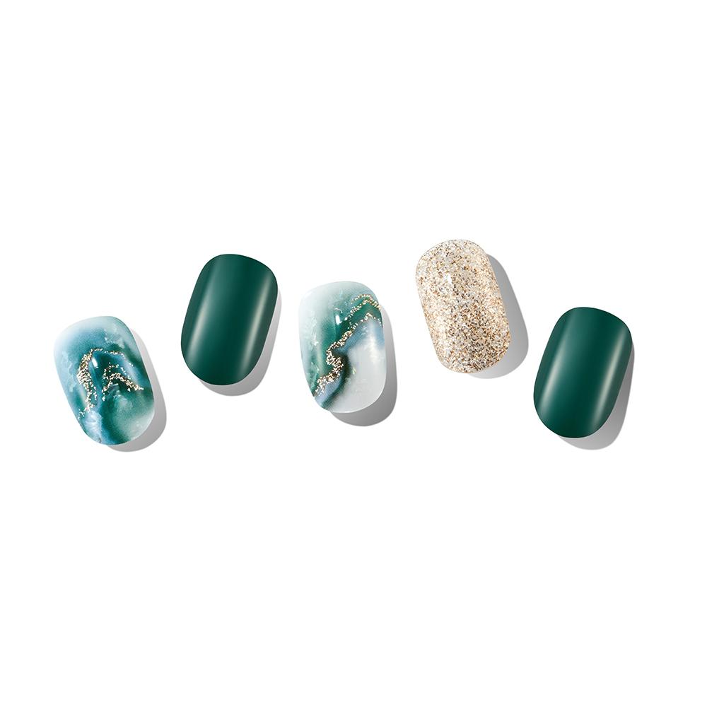 Tiras de gel coreanas para uñas, calcomanías para uñas, kits todo en uno