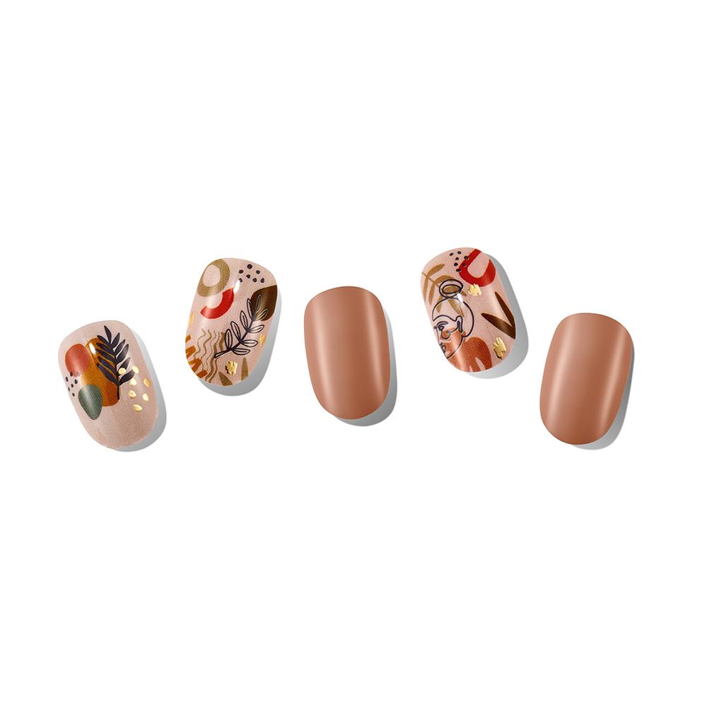 Tiras de gel coreanas para uñas, calcomanías para uñas, kits todo en uno