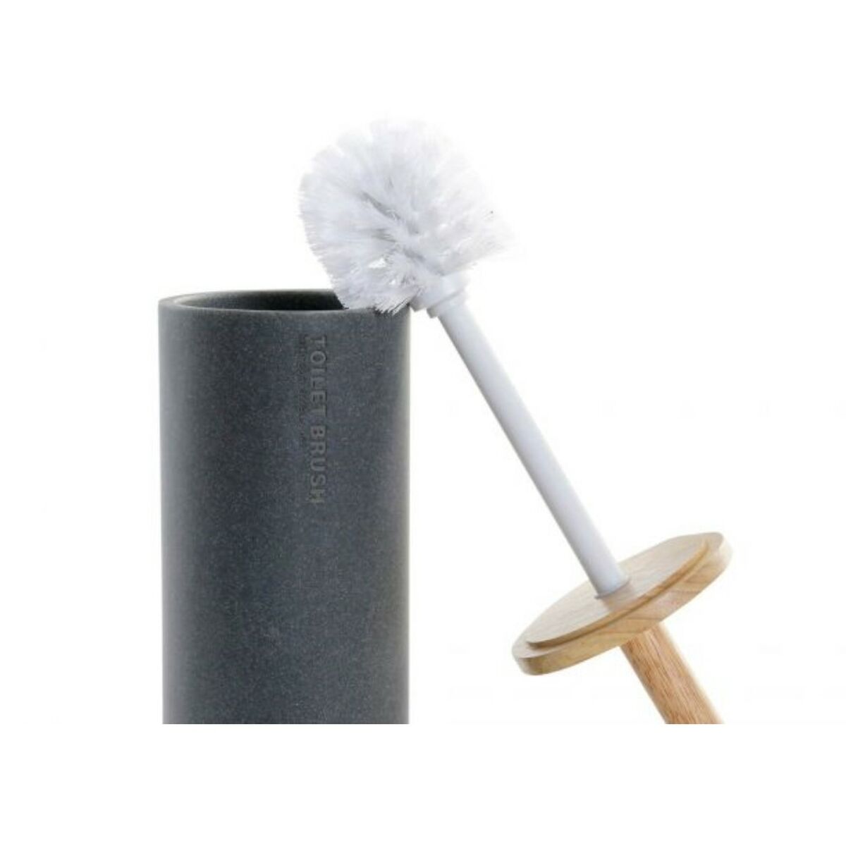 Toilet Brush DKD Home Decor White Brown Multicolour Dark grey Resin