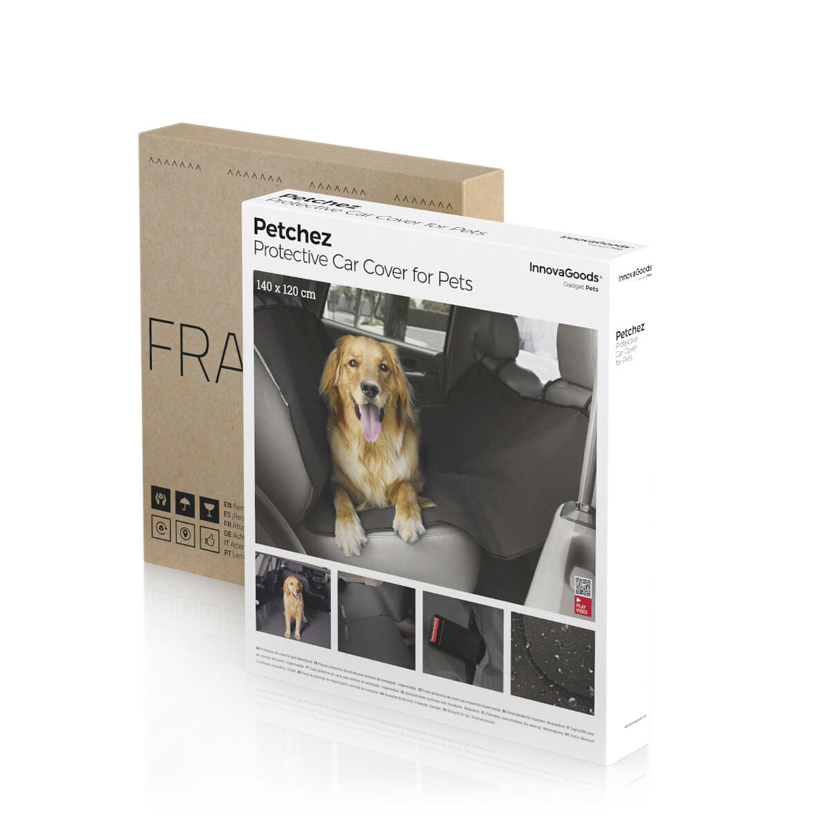 Funda protectora para coche para mascotas Petchez InnovaGoods