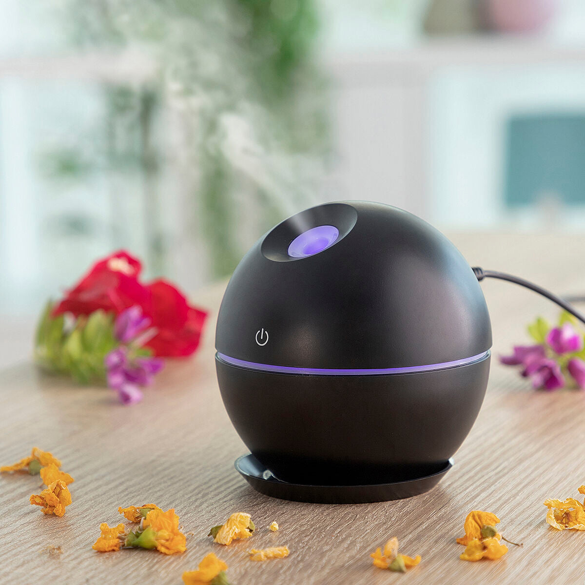 Mini humidificador difusor de aromas negro InnovaGoods