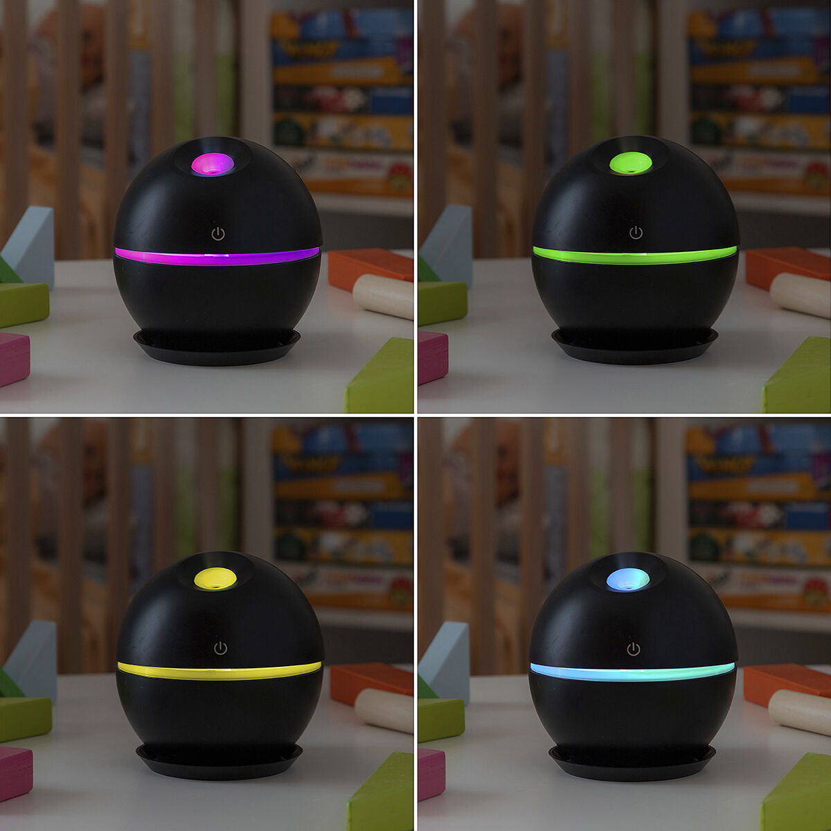 Mini humidificador difusor de aromas negro InnovaGoods