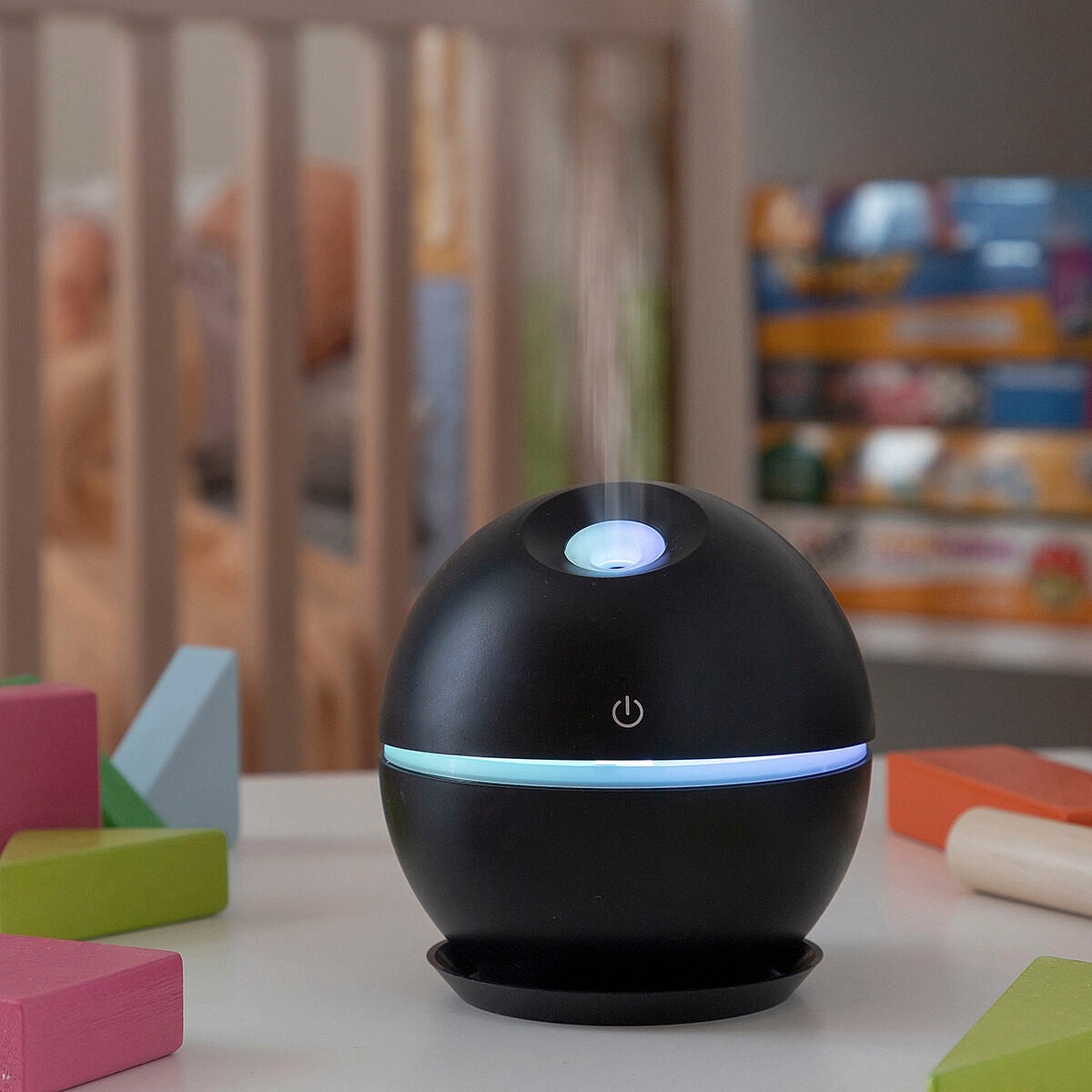 Mini humidificador difusor de aromas negro InnovaGoods