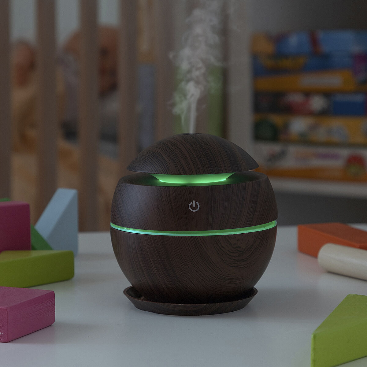 Mini humidificador difusor de aromas nogal oscuro InnovaGoods