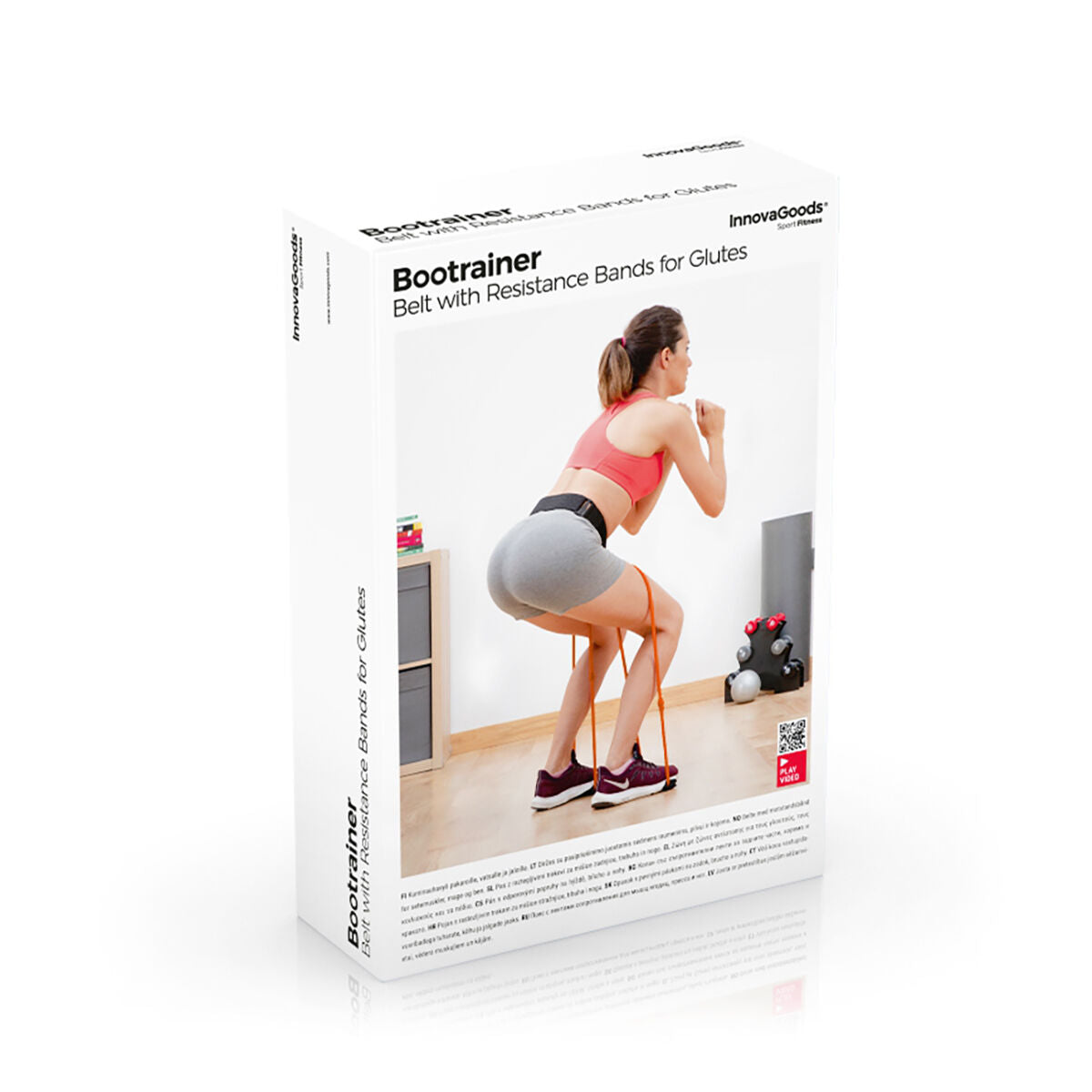 Ceinture avec bandes de résistance pour fessiers et guide d'exercices Boottrainer
