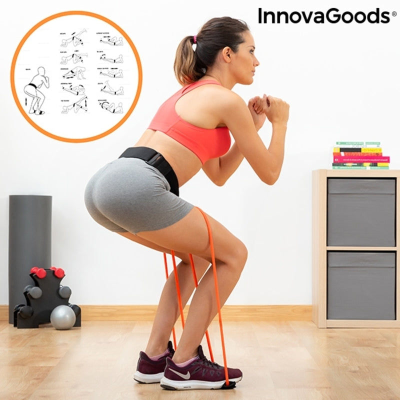 Ceinture avec bandes de résistance pour fessiers et guide d'exercices Boottrainer