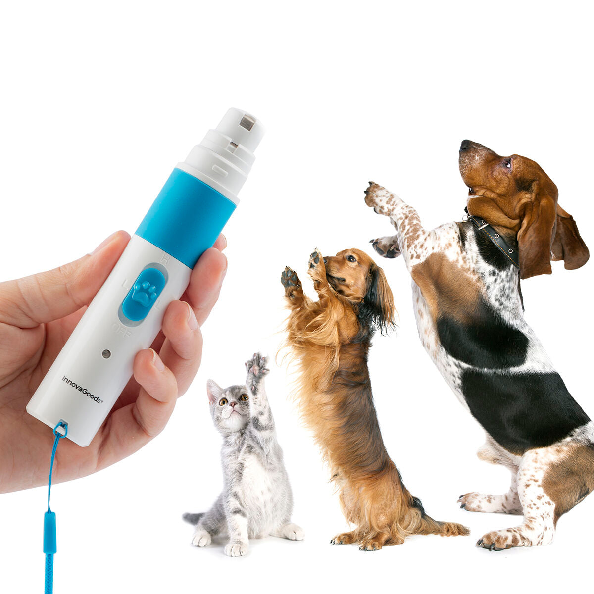Lima de uñas recargable para mascotas Pawy InnovaGoods