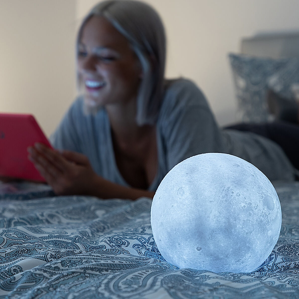 Lámpara de luna LED recargable Moondy InnovaGoods
