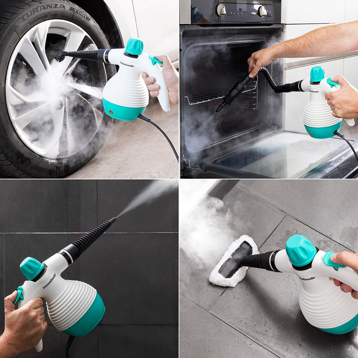 Multi-purpose, 9-in-1 Hand-held Steamer with Accessories Steany