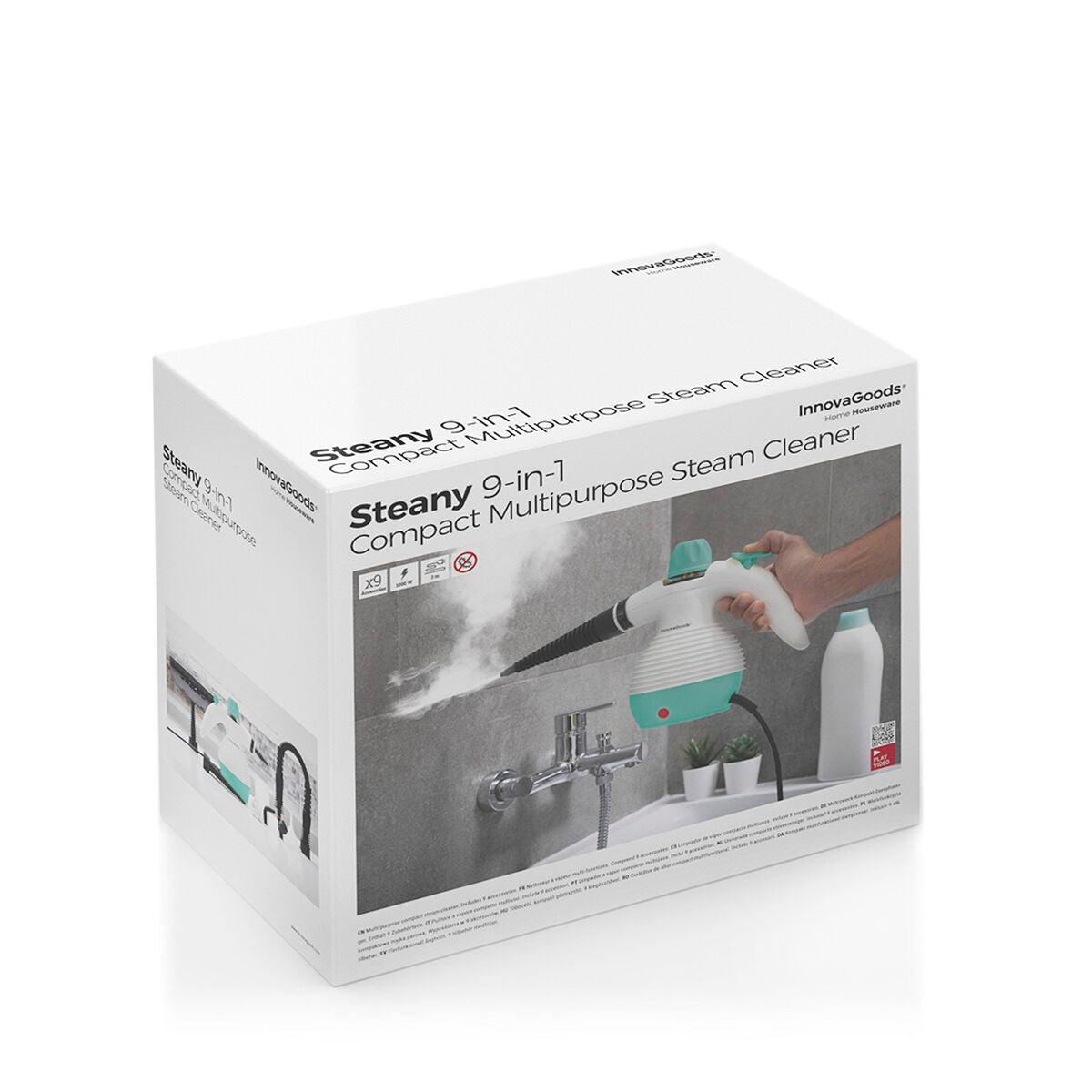 Multi-purpose, 9-in-1 Hand-held Steamer with Accessories Steany