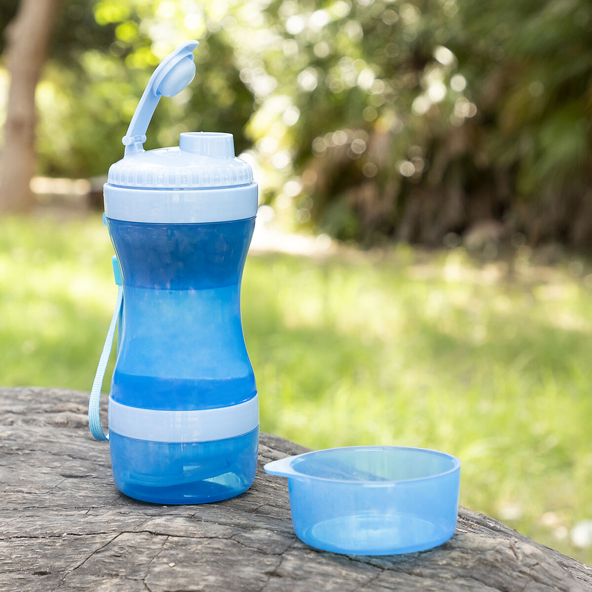Bouteille 2 en 1 avec récipients pour eau et nourriture pour animaux Pettap