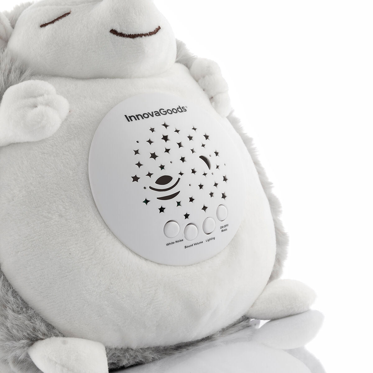 Peluche de erizo con ruido blanco y proyector de luz nocturna Spikey