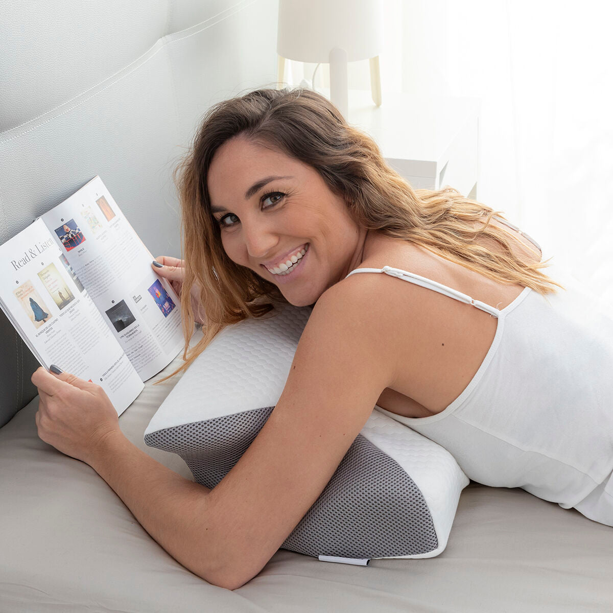 Almohada cervical viscoelástica con contornos ergonómicos Conforti InnovaGoods