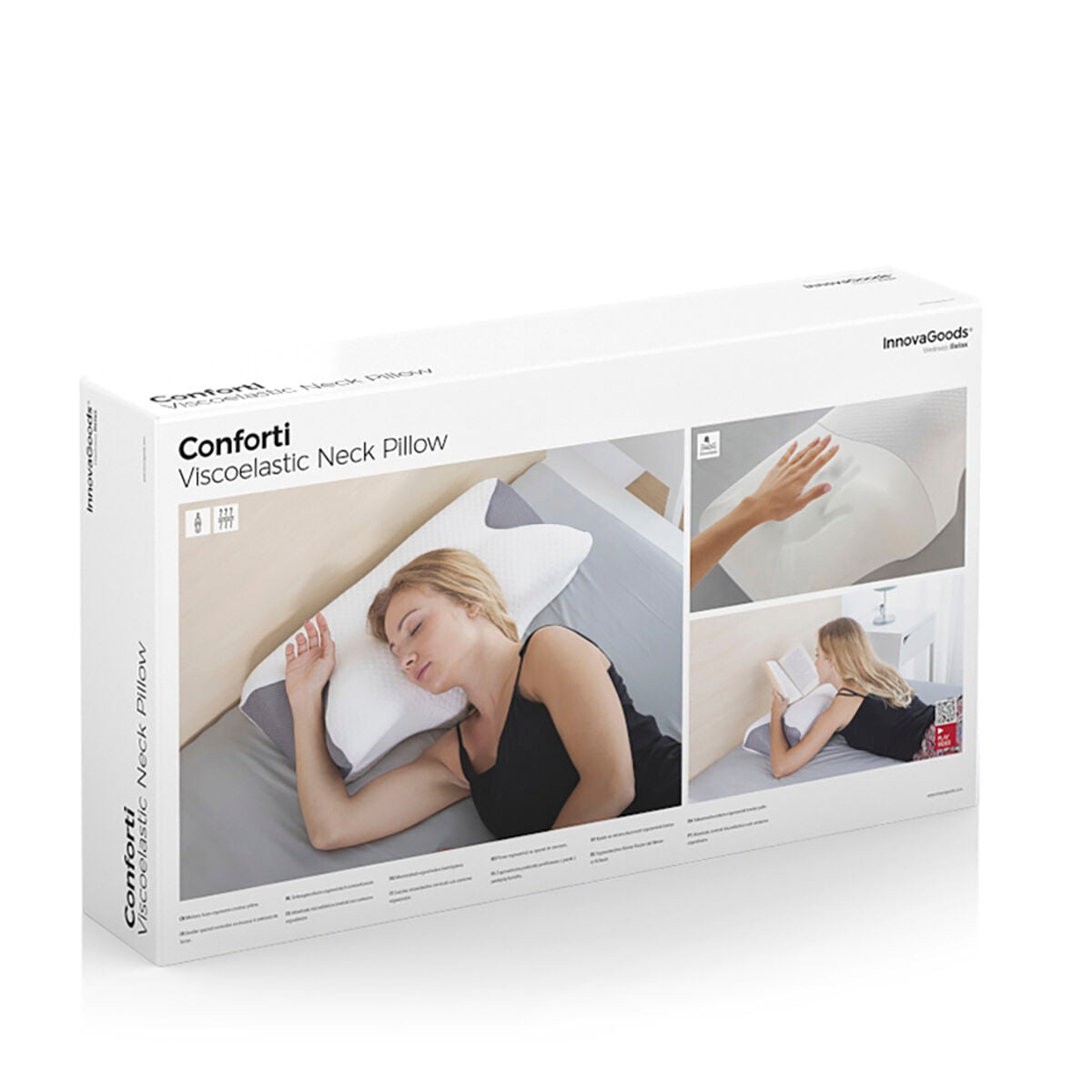Almohada cervical viscoelástica con contornos ergonómicos Conforti InnovaGoods