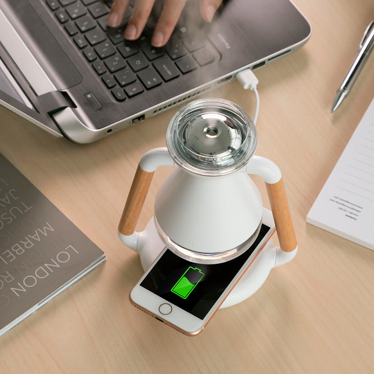 Chargeur sans fil 3 en 1, diffuseur d'arômes et humidificateur Misvolt