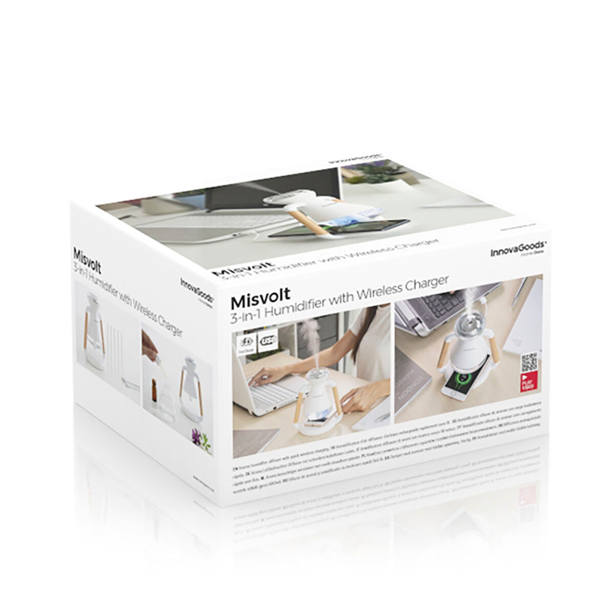 Chargeur sans fil 3 en 1, diffuseur d'arômes et humidificateur Misvolt