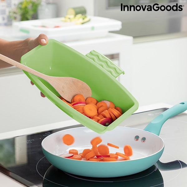 Extendable 3-in-1 Cutting Board with Tray, Container and Drainer