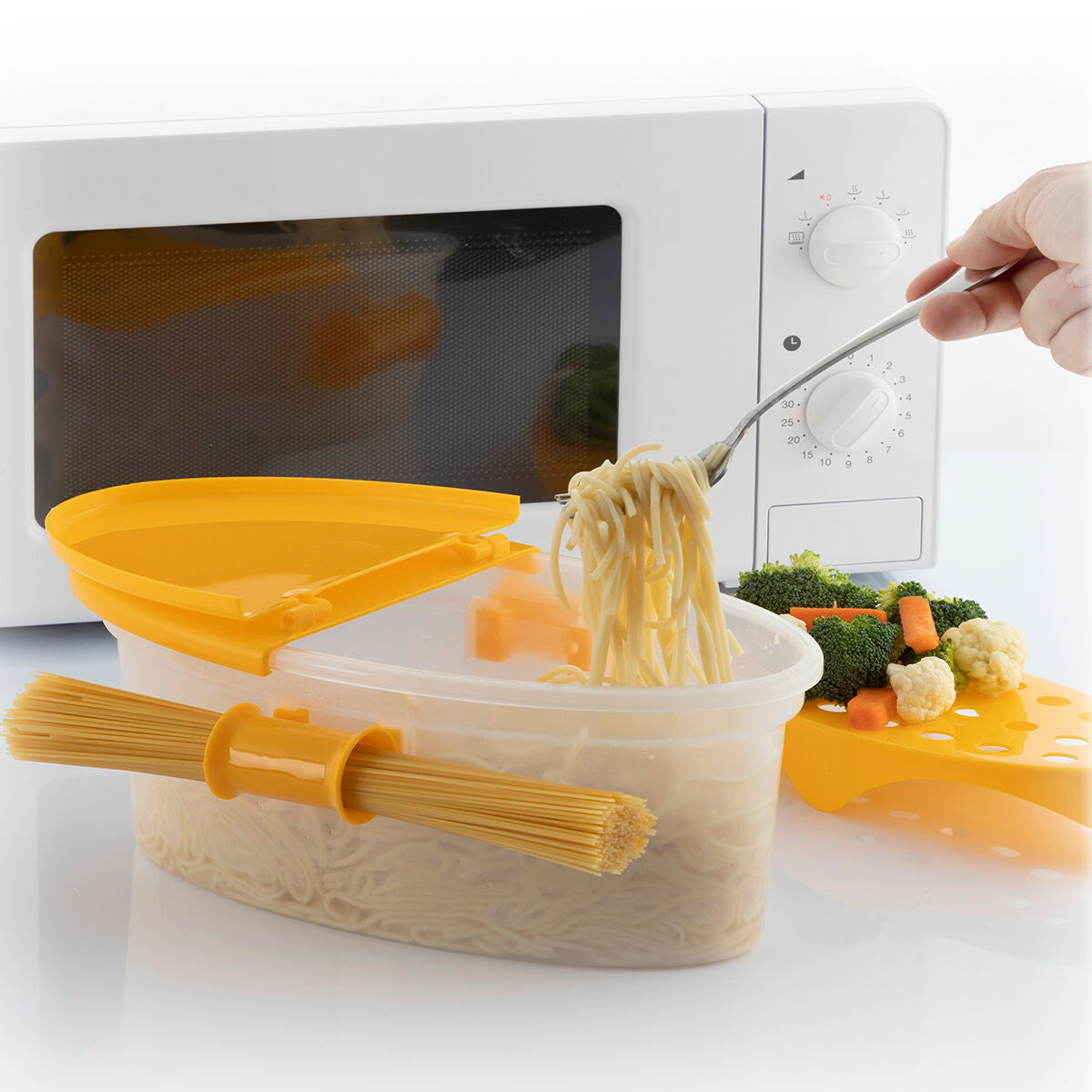 4-in-1 Microwave Pasta Cooker with Accessories and Recipes Pastrainest