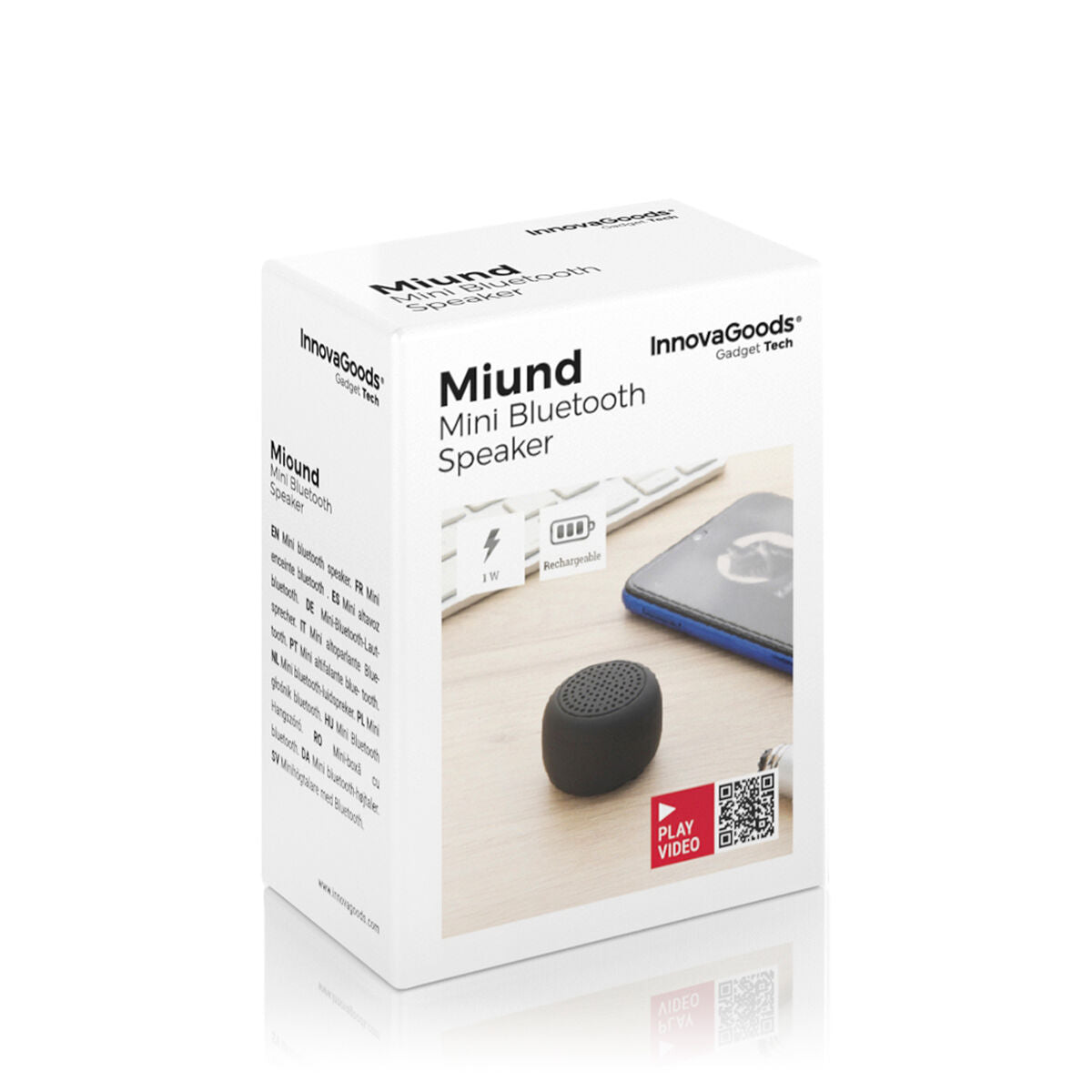 Minialtavoz inalámbrico portátil recargable Miund InnovaGoods