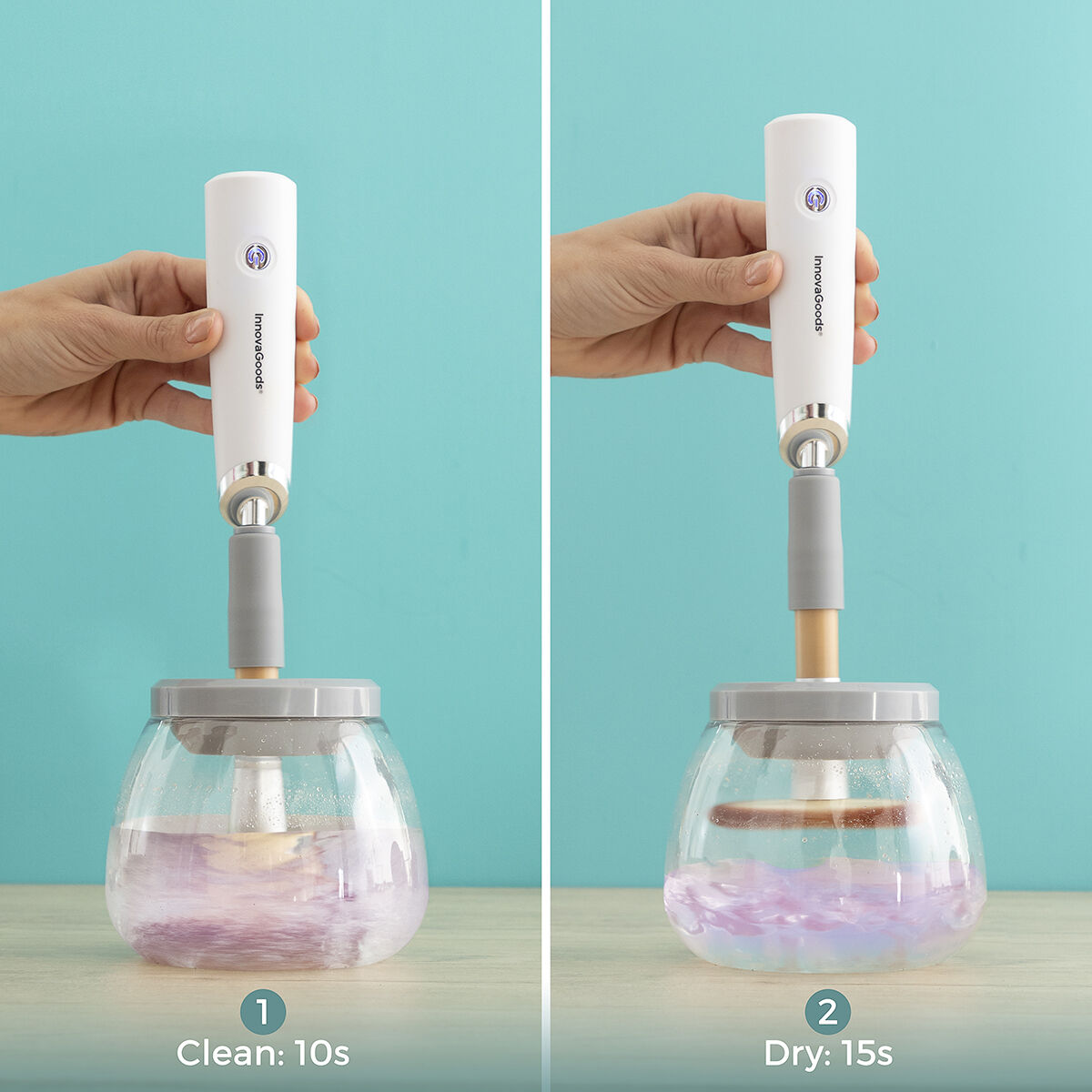 Limpiador y secador automático de brochas de maquillaje Maklin InnovaGoods