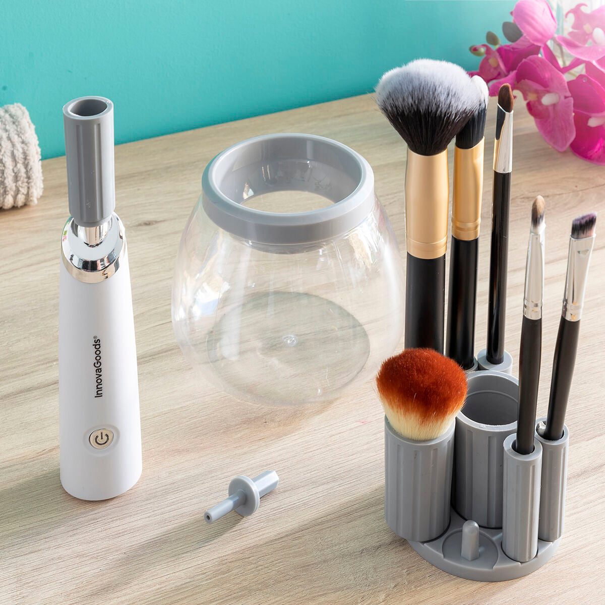 Limpiador y secador automático de brochas de maquillaje Maklin InnovaGoods