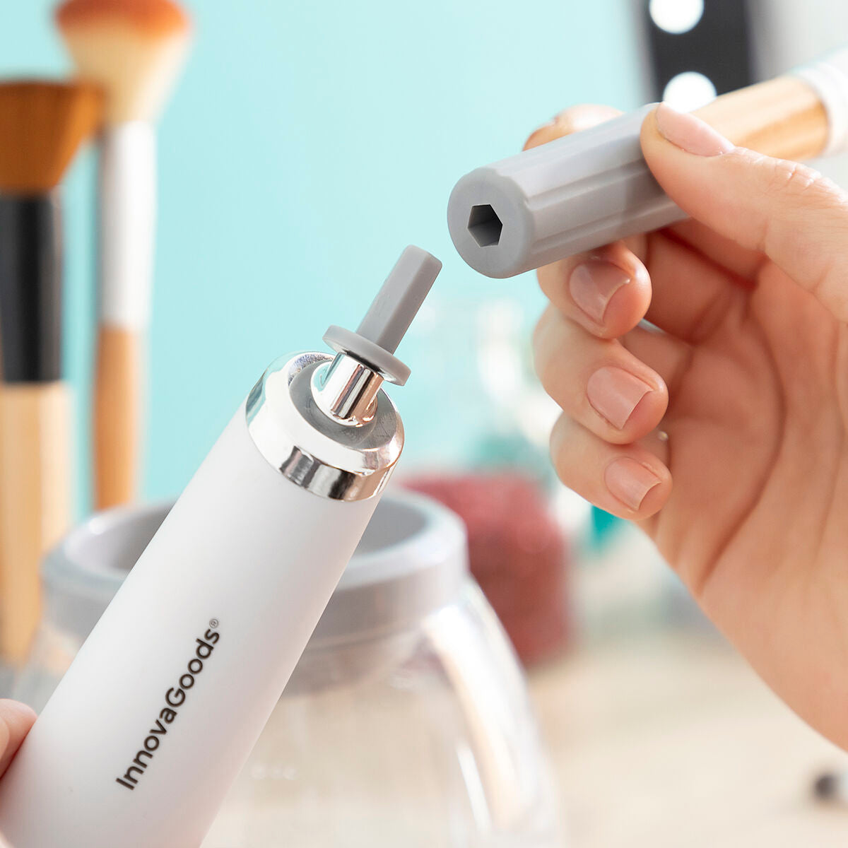 Limpiador y secador automático de brochas de maquillaje Maklin InnovaGoods