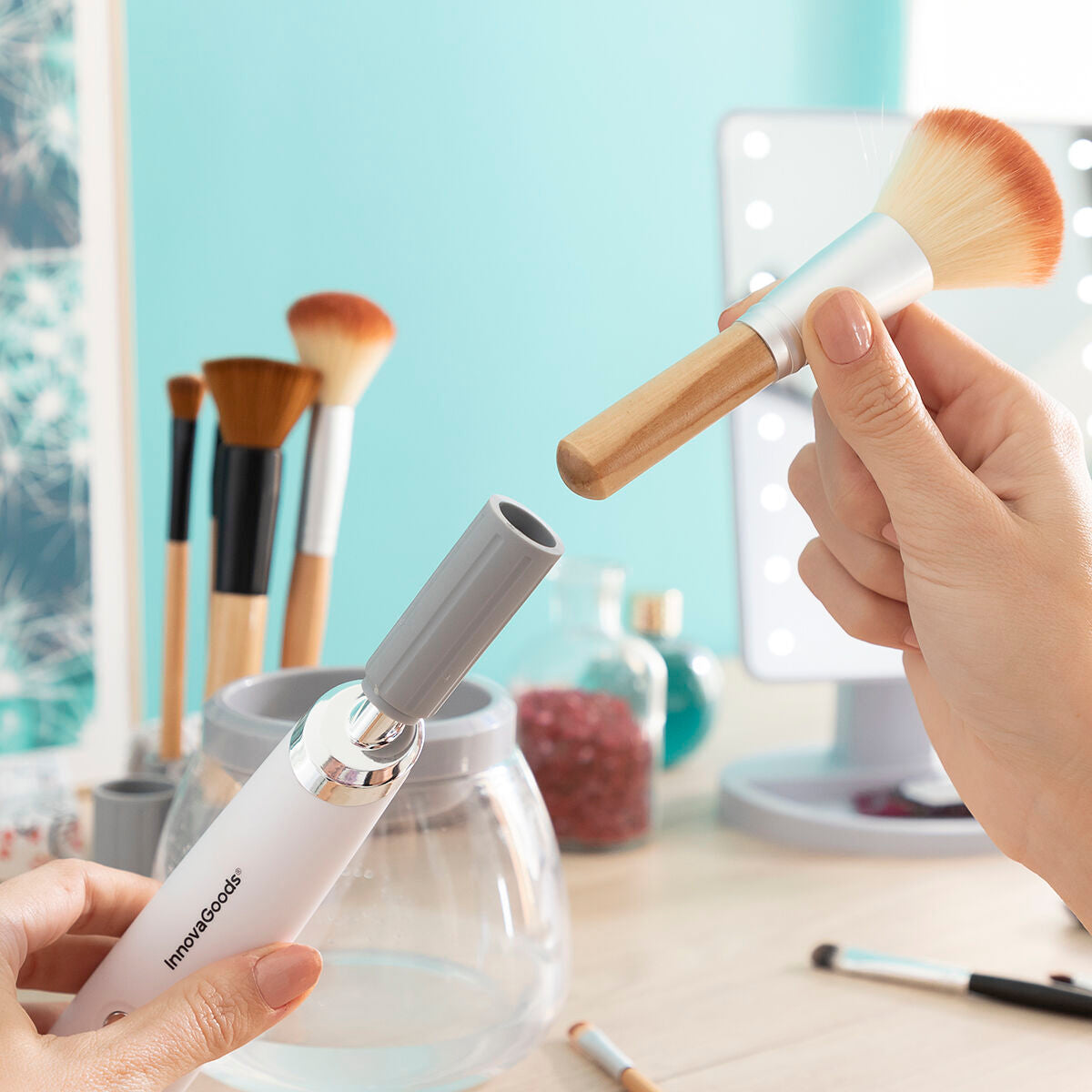 Limpiador y secador automático de brochas de maquillaje Maklin InnovaGoods