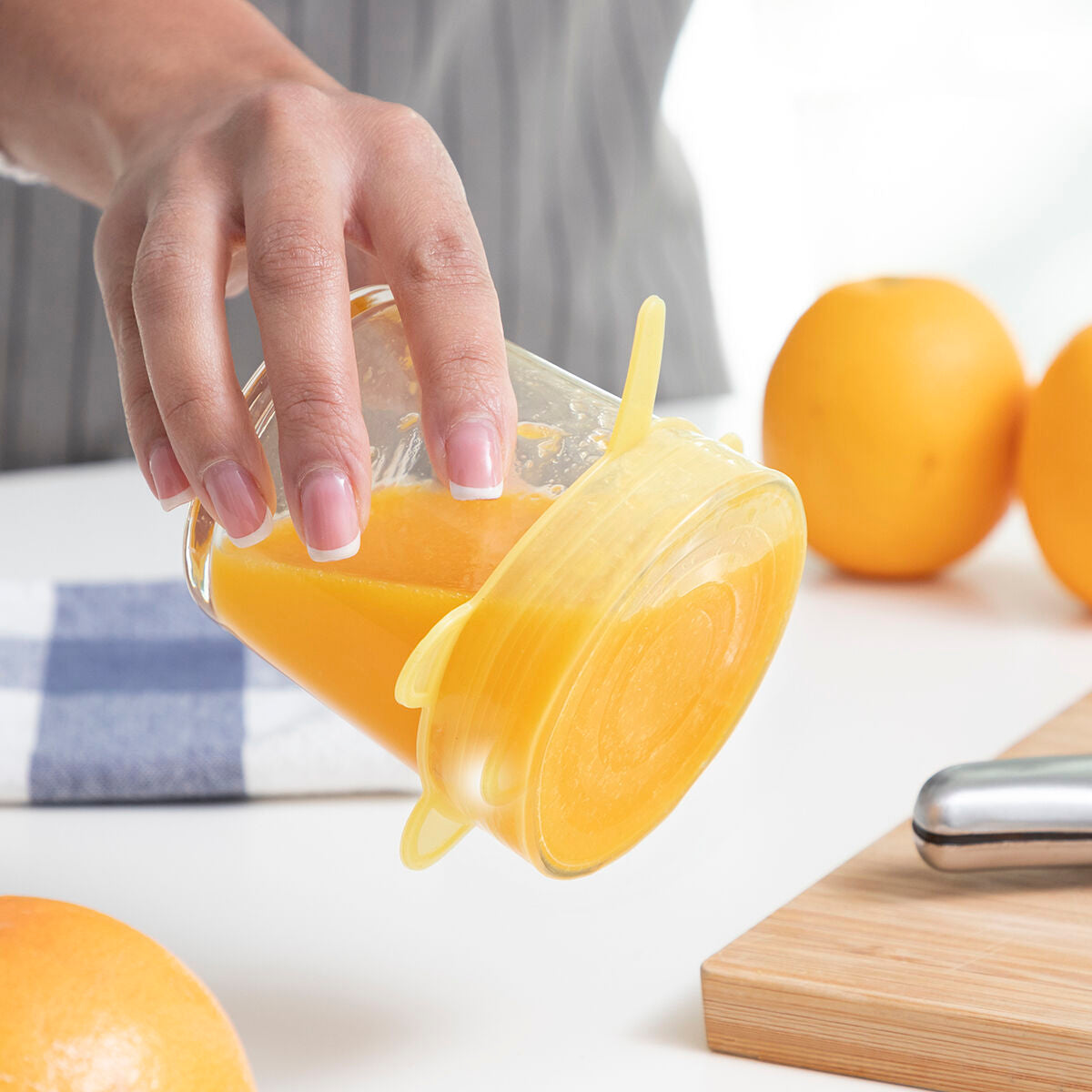 Set de 10 tapas de cocina reutilizables y ajustables Lilyd InnovaGoods