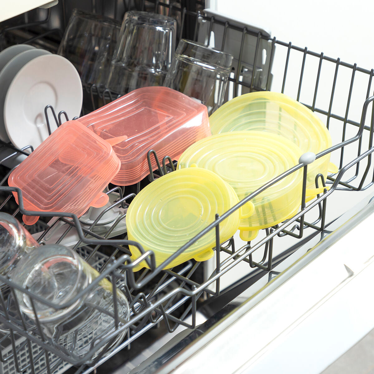 Set de 10 tapas de cocina reutilizables y ajustables Lilyd InnovaGoods