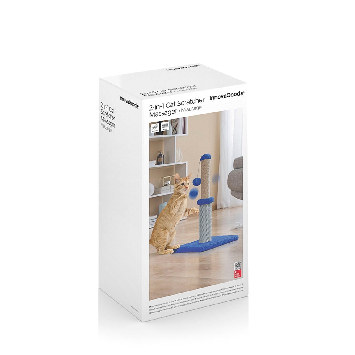 Rascador y masajeador para gatos con pelota Miausage InnovaGoods