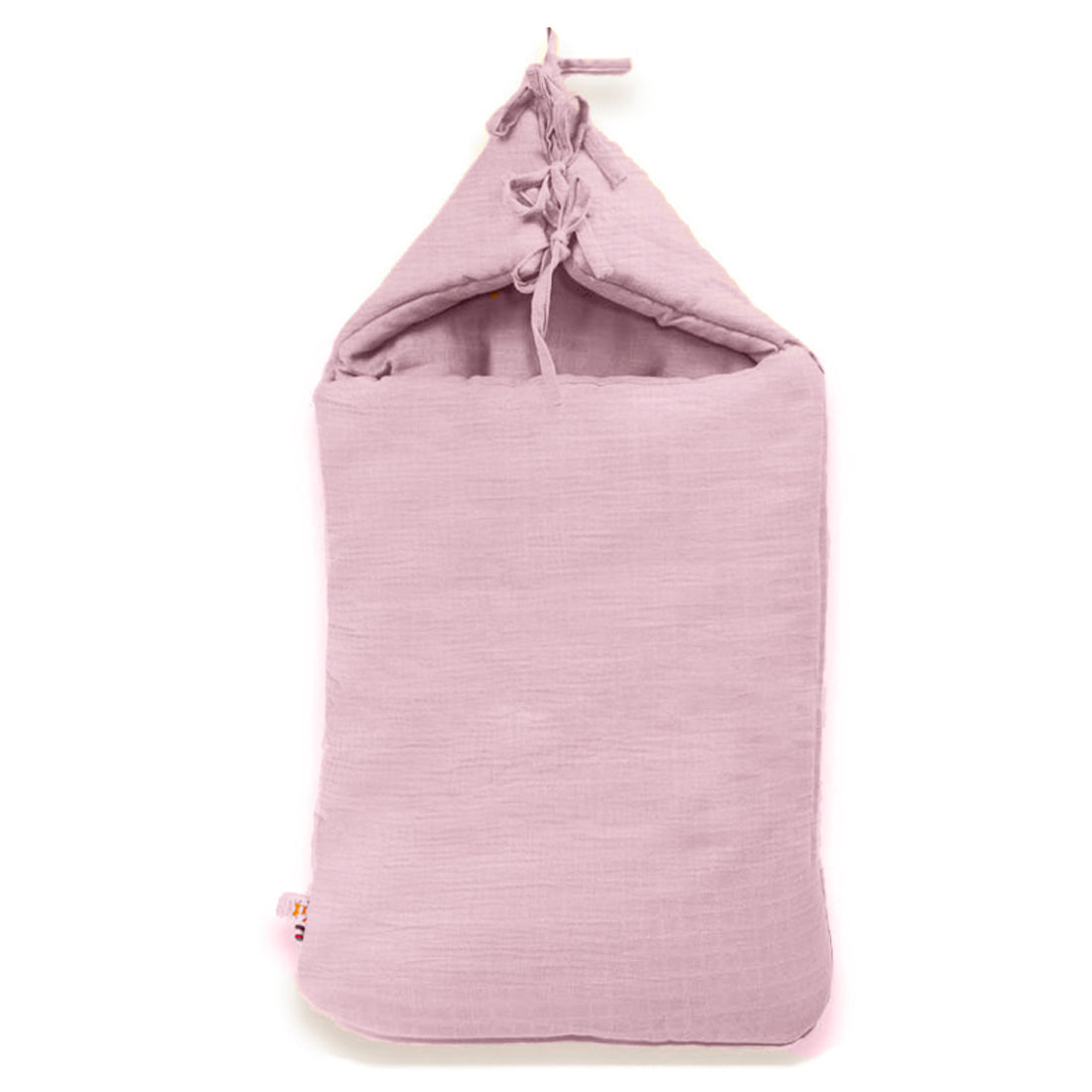 Bolsa de algodón orgánico con diseño de banderines - Rosa