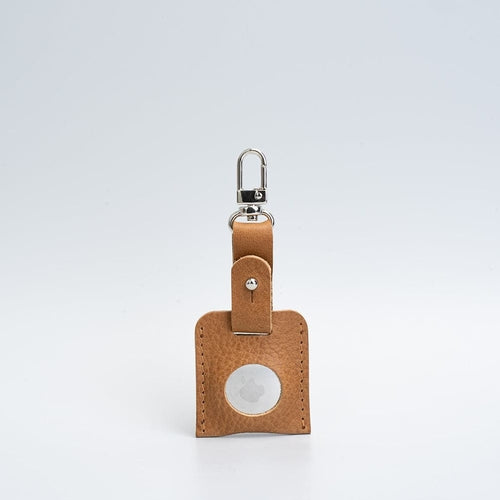 Accesorio de cuero para bolso AirTag con mosquetón