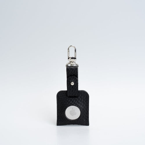 Accesorio de cuero para bolso AirTag con mosquetón