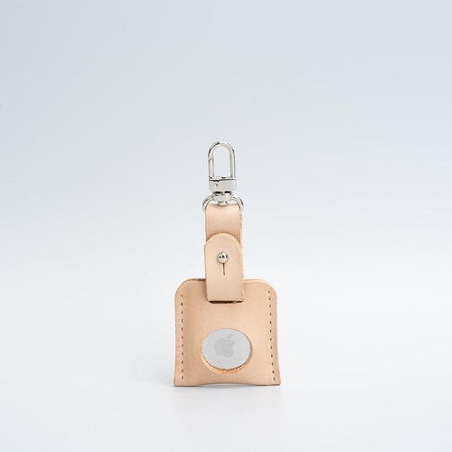 Accesorio de cuero para bolso AirTag con mosquetón