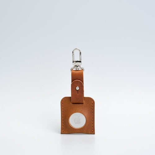 Accesorio de cuero para bolso AirTag con mosquetón