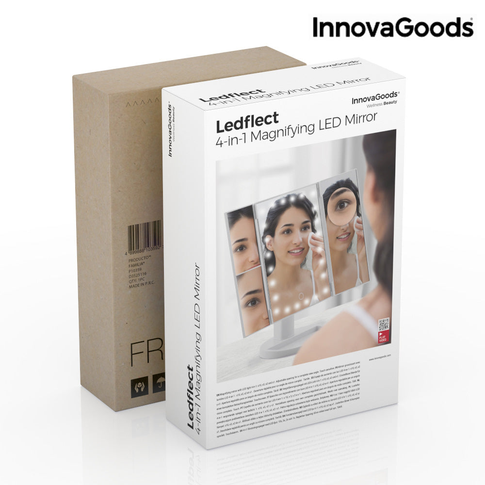 Magnifying Mirror with LED 4-in-1 Ledflect InnovaGoods