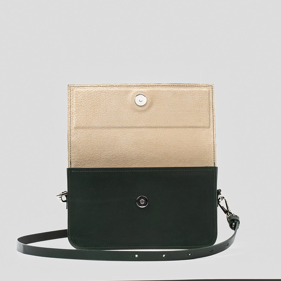 Leather Shoulder Bag - Curie (Red)