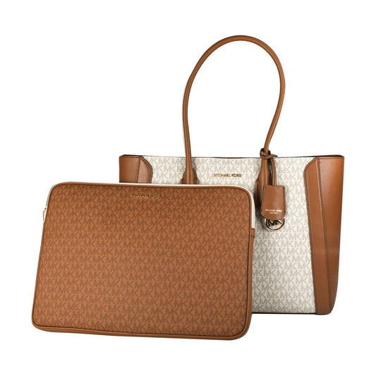 Bolso de mano para mujer Michael Kors 35S2G6KT9B-VANILLA Gris 38 x 30 x 14 cm