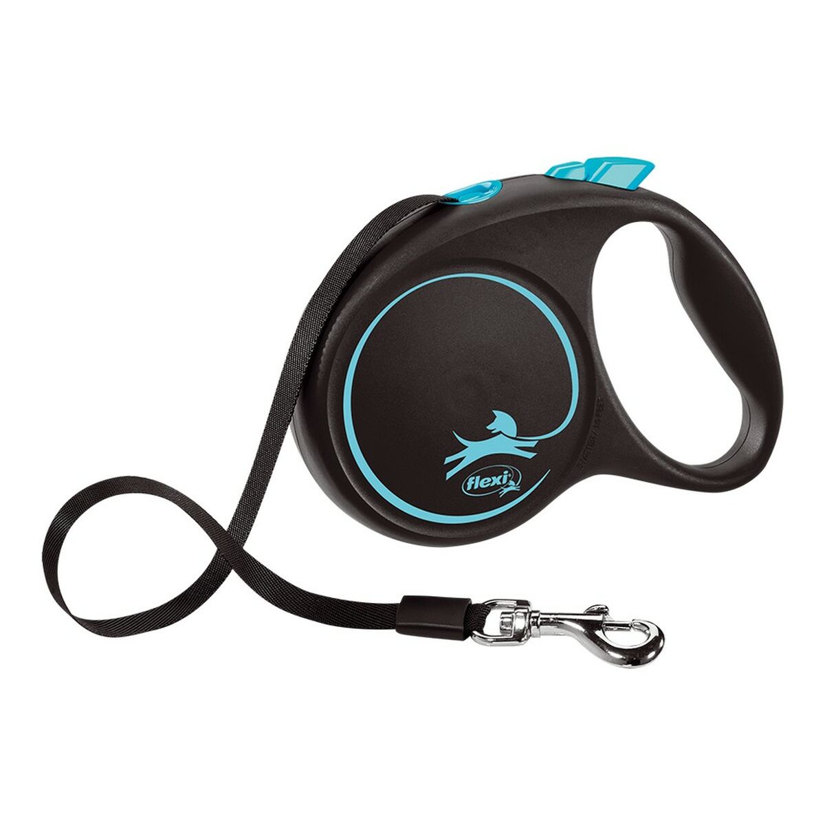 Correa para perro Flexi DISEÑO NEGRO 5 m Azul Talla M