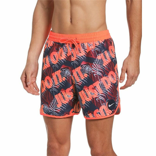 Traje de baño Nike Volley de 5 pulgadas para hombre, color naranja