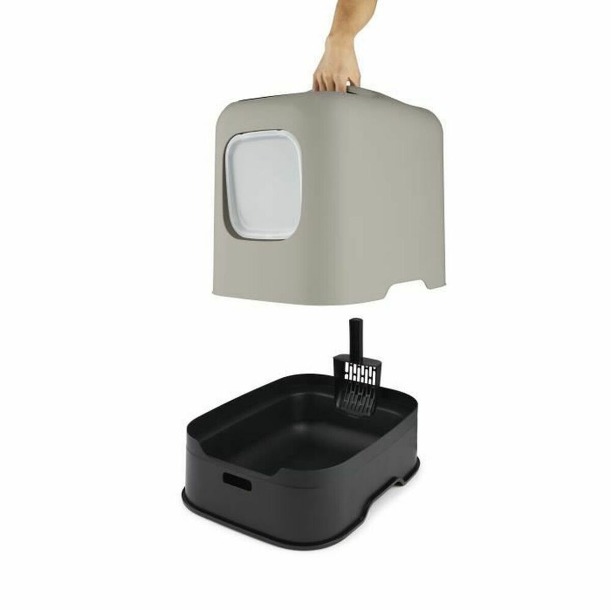 Caja de arena para gatos Rotho My Pet CAPUCCINO Plástico