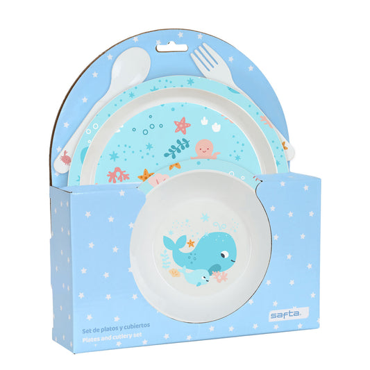 Children’s Dinner Set Safta Ballenita Polyurethane (4 Pieces)