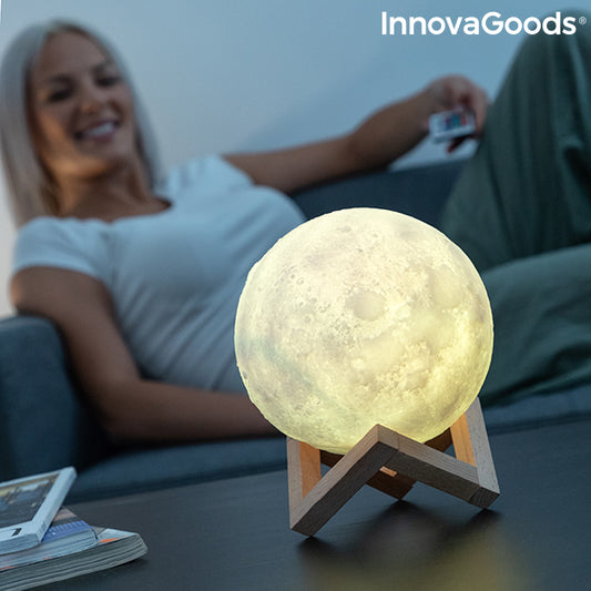 Lámpara de luna LED recargable Moondy InnovaGoods