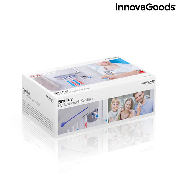 Esterilizador de cepillos de dientes UV con soporte y dispensador de pasta de dientes Smiluv