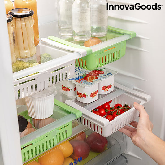 Organiseur de réfrigérateur réglable Friwer InnovaGoods 2 unités