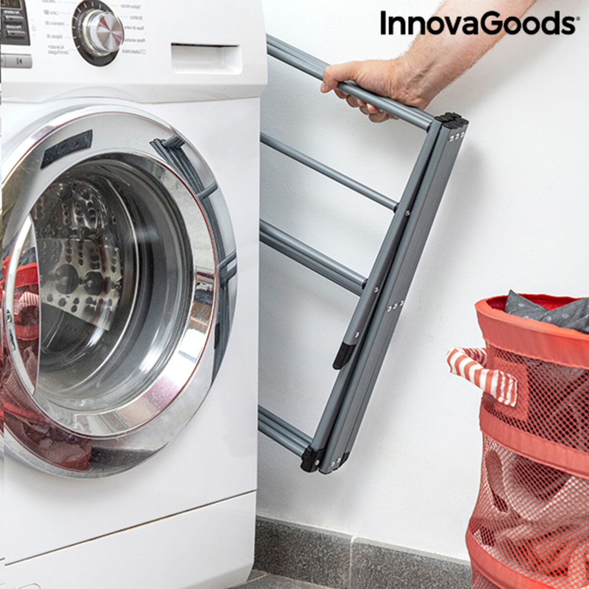 Folding and Extendable Metal Clothes Dryer with 3 Levels Cloxy