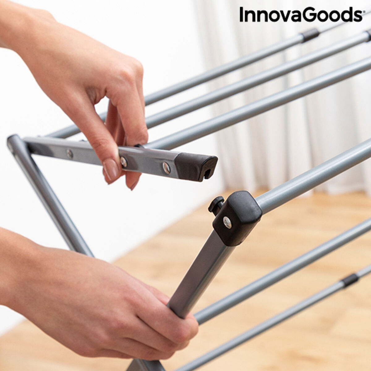 Folding and Extendable Metal Clothes Dryer with 3 Levels Cloxy