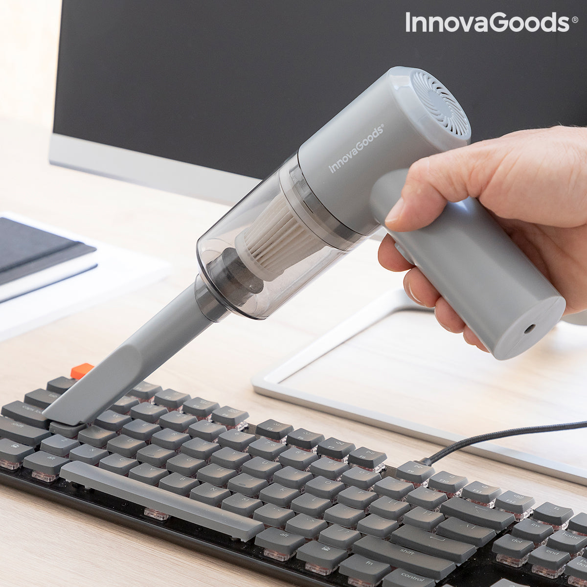 Mini aspiradora de mano inalámbrica recargable Recuum InnovaGoods
