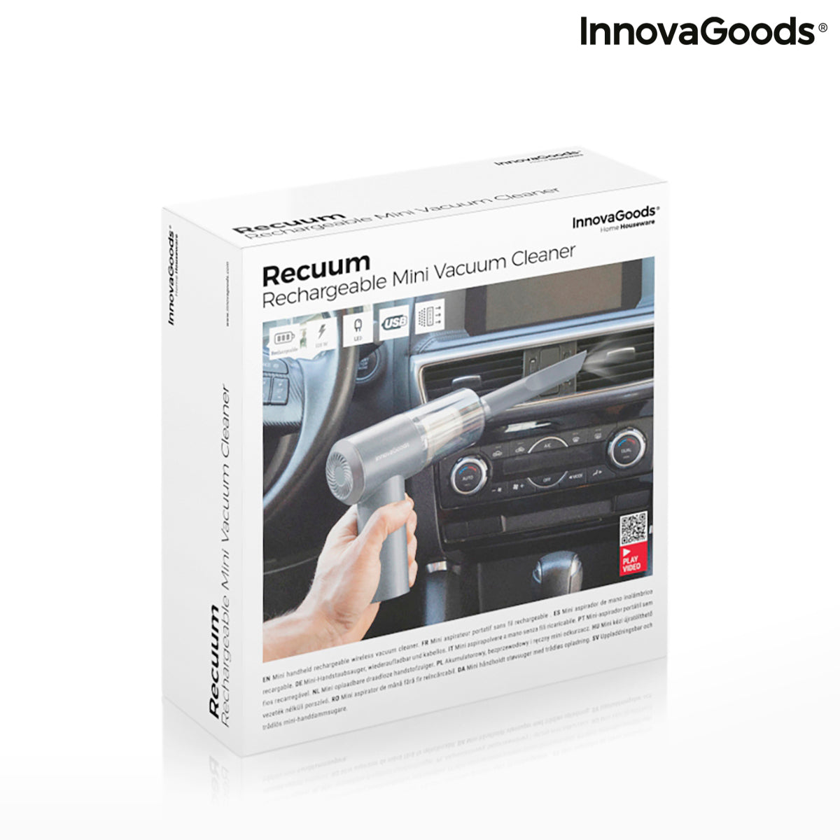 Mini aspiradora de mano inalámbrica recargable Recuum InnovaGoods